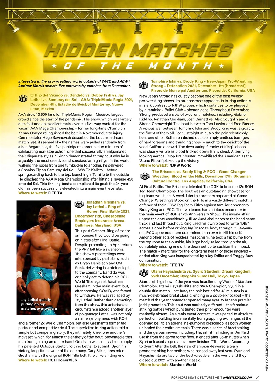Wrestletalk Magazine Preview Pages