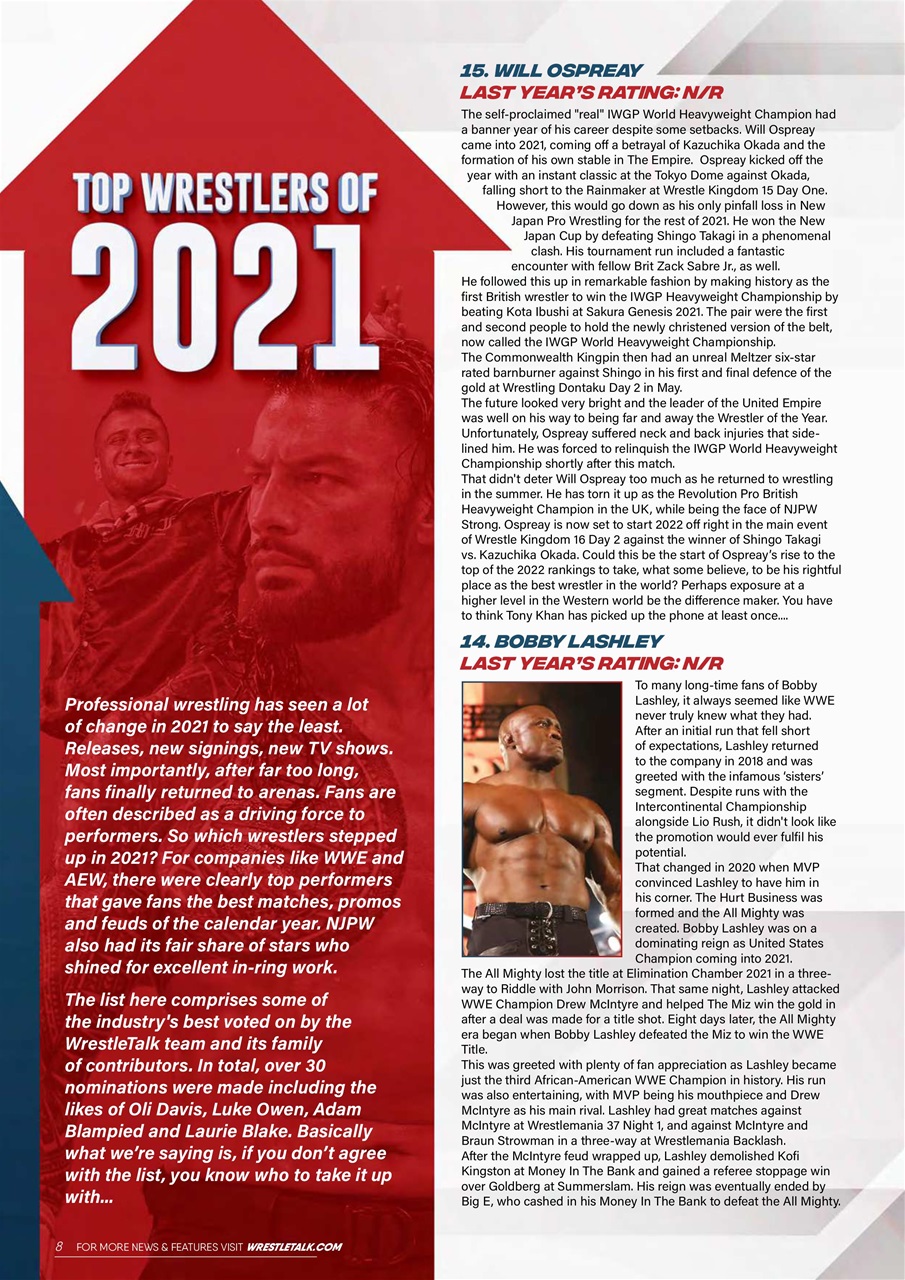 Wrestletalk Magazine Preview Pages