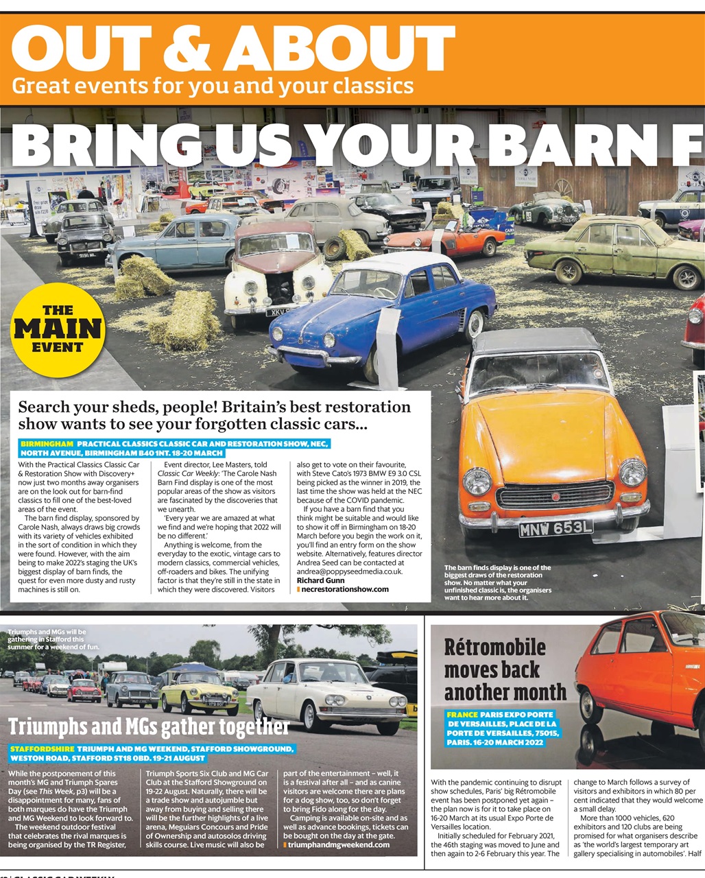 Classic Car Weekly Preview Pages
