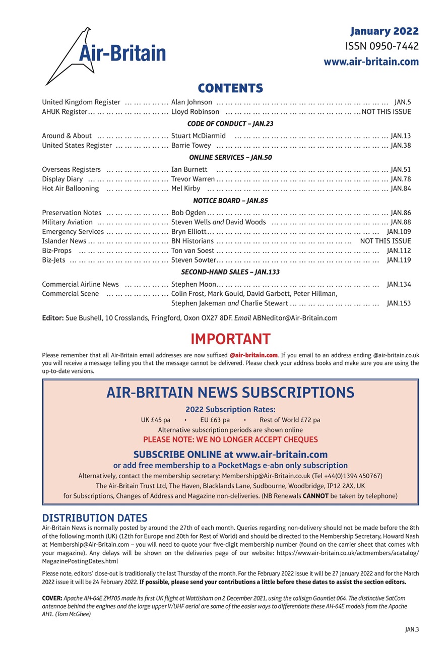 Air Britain News Preview Pages