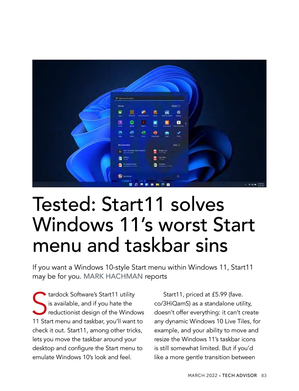 Tech Advisor Preview Pages