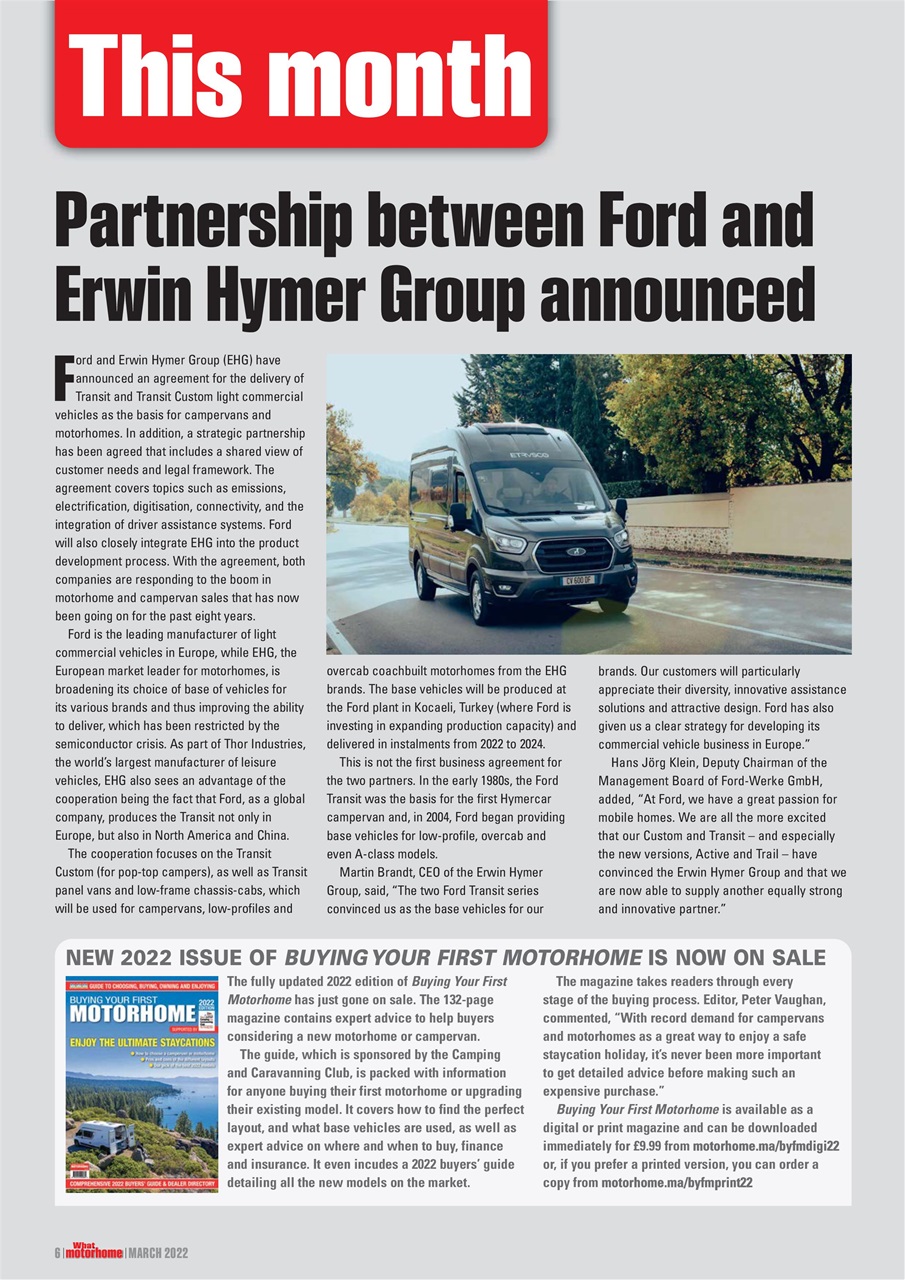 What Motorhome magazine Preview Pages