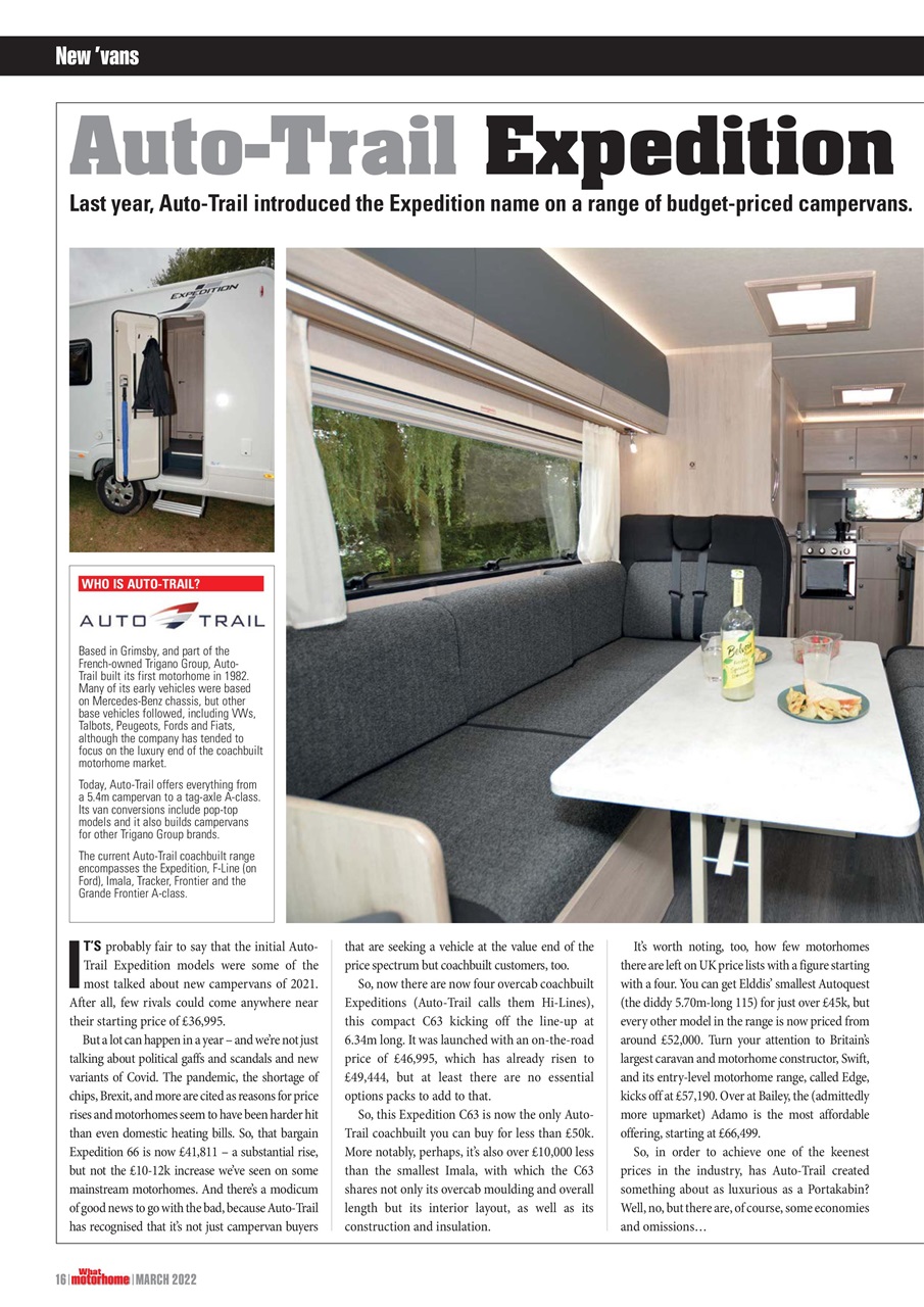 What Motorhome magazine Preview Pages