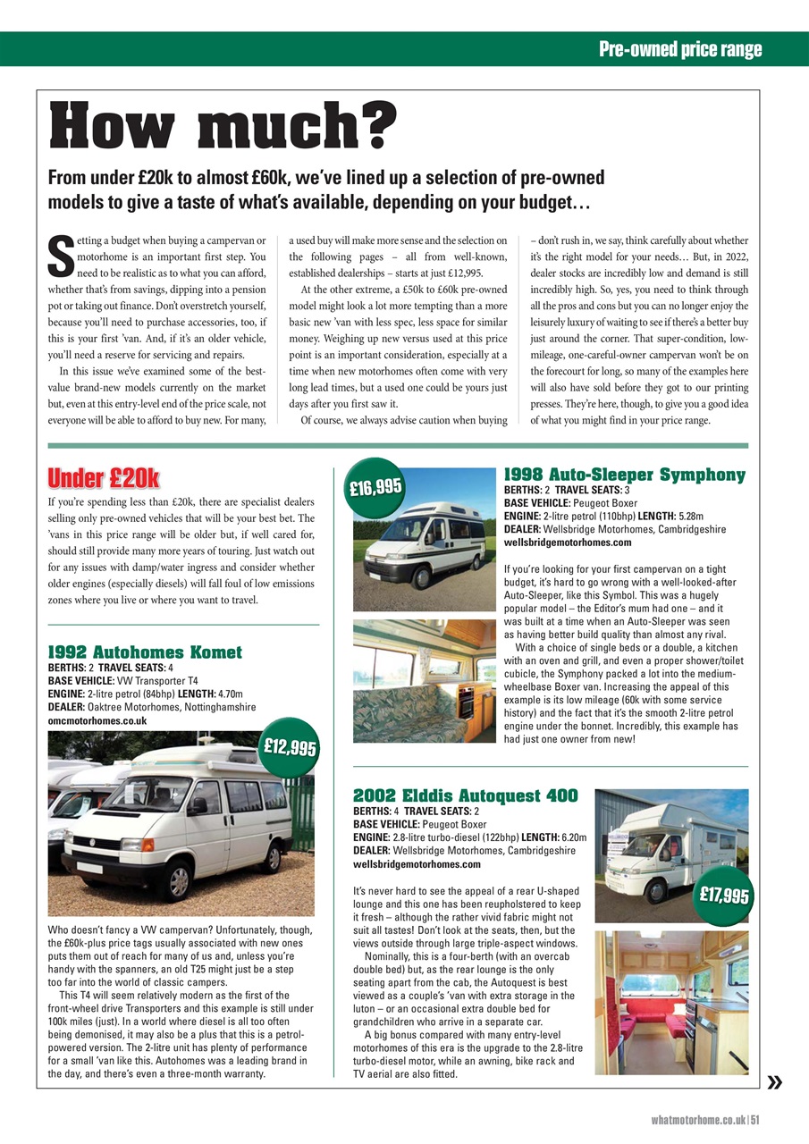 What Motorhome magazine Preview Pages