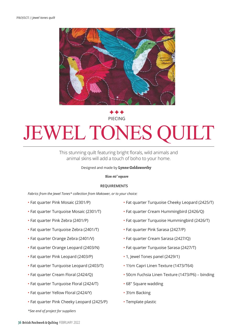 Patchwork and Quilting Preview Pages