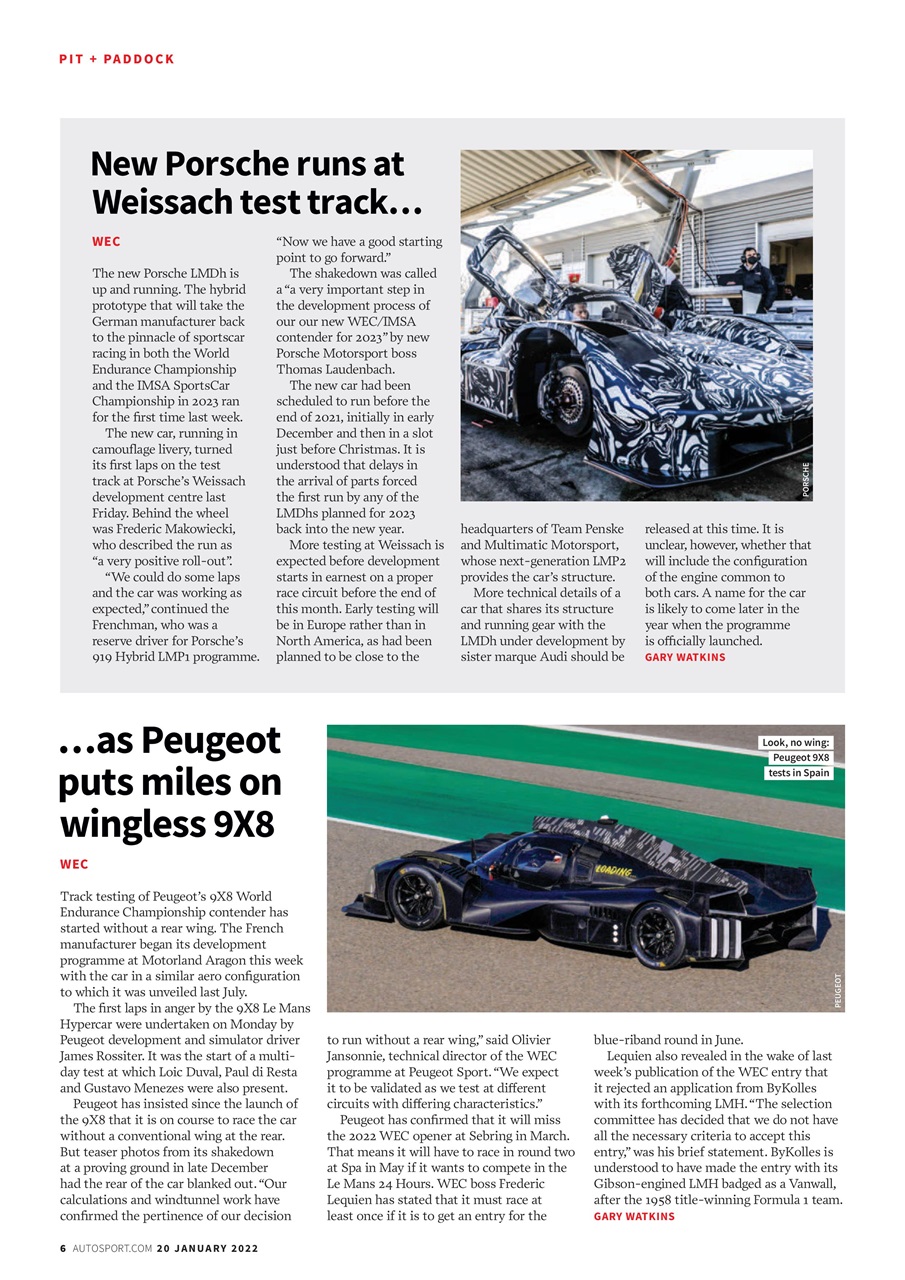 Autosport Preview Pages