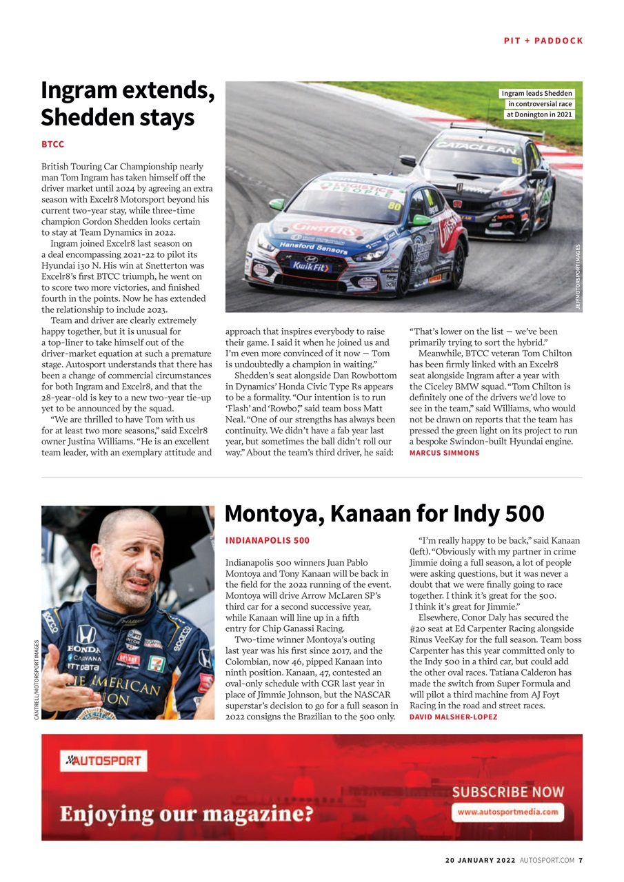 Autosport Preview Pages