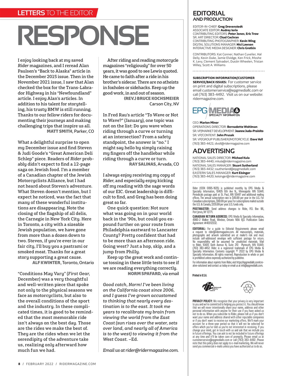 Rider Magazine Preview Pages