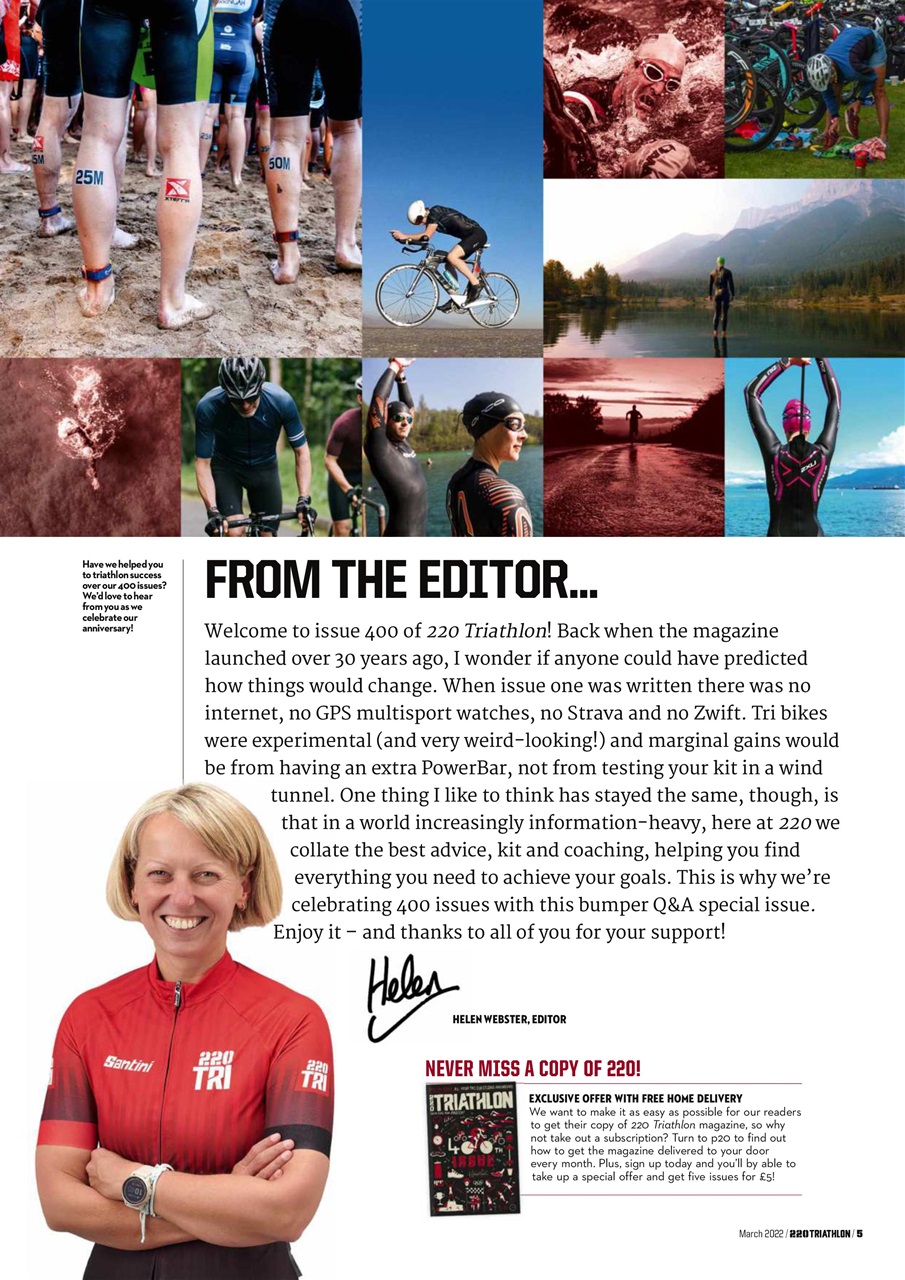 220 Triathlon Magazine Preview Pages