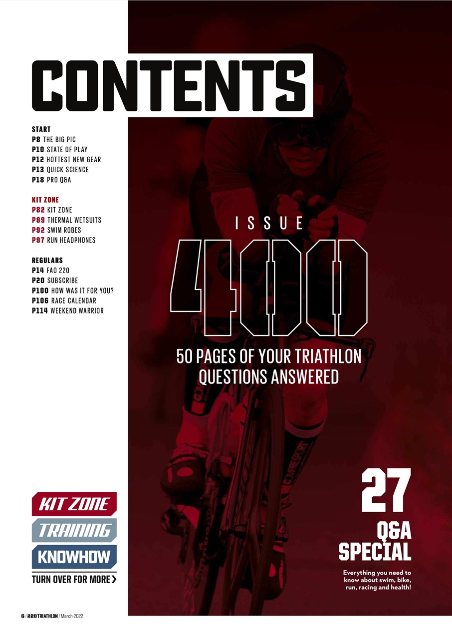 220 Triathlon Magazine Preview Pages