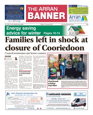 Arran Banner issue 21/01/2022