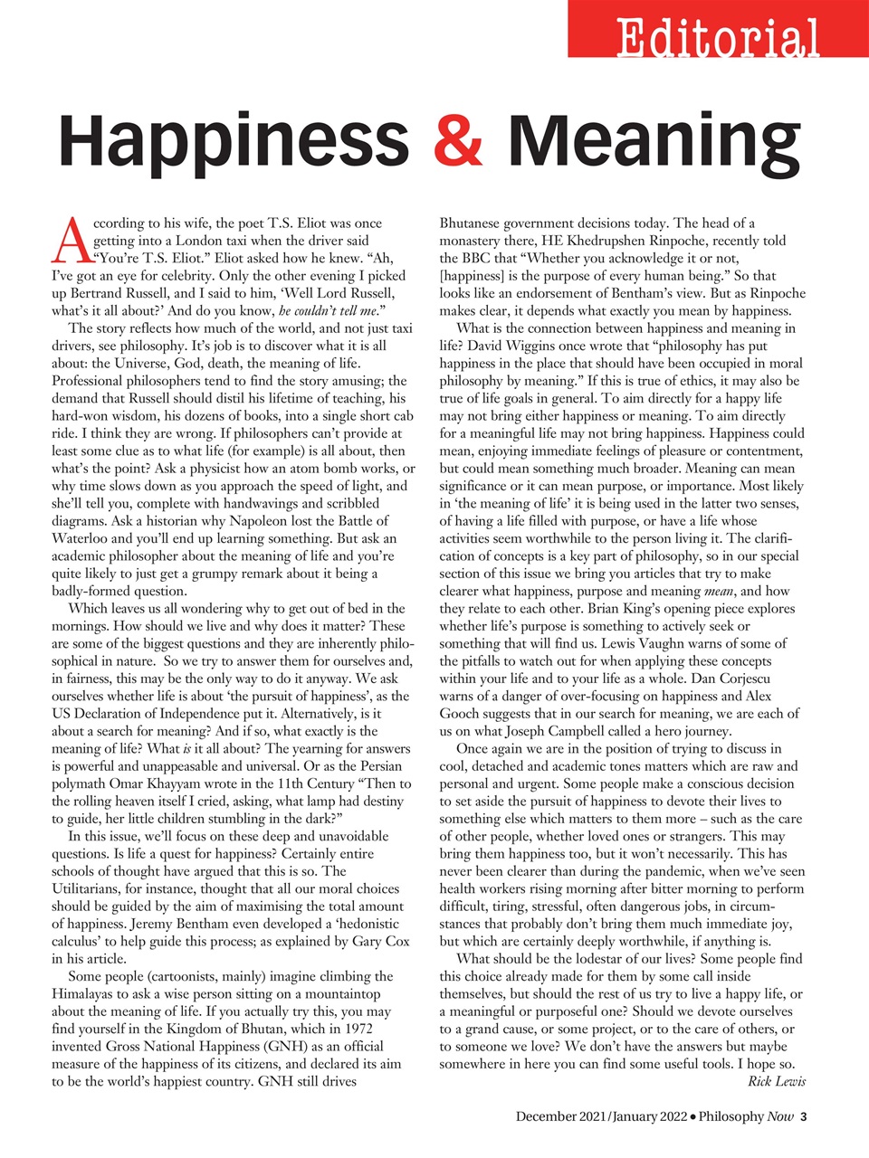 Philosophy Now Preview Pages