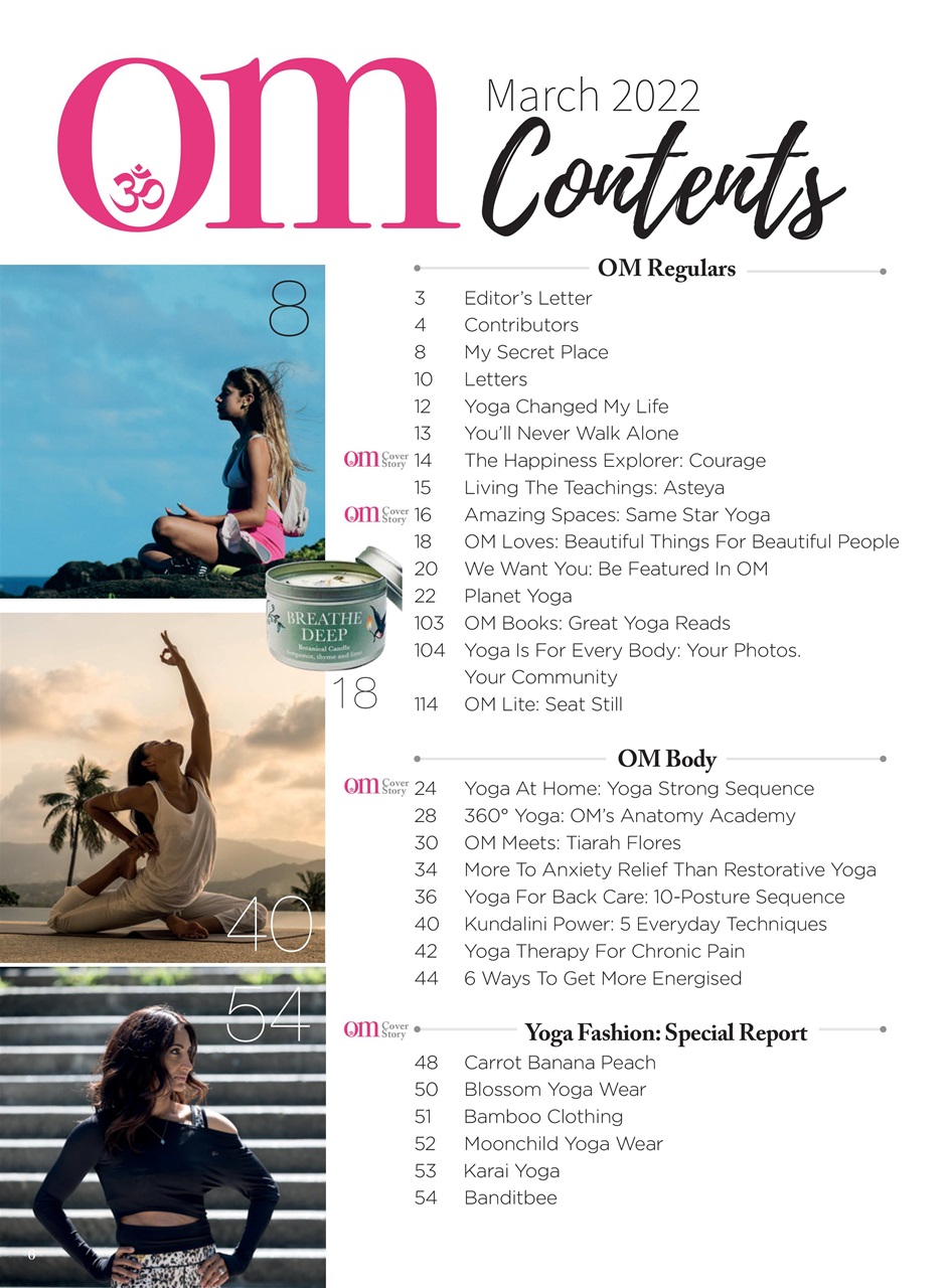 OM Yoga Magazine Preview Pages