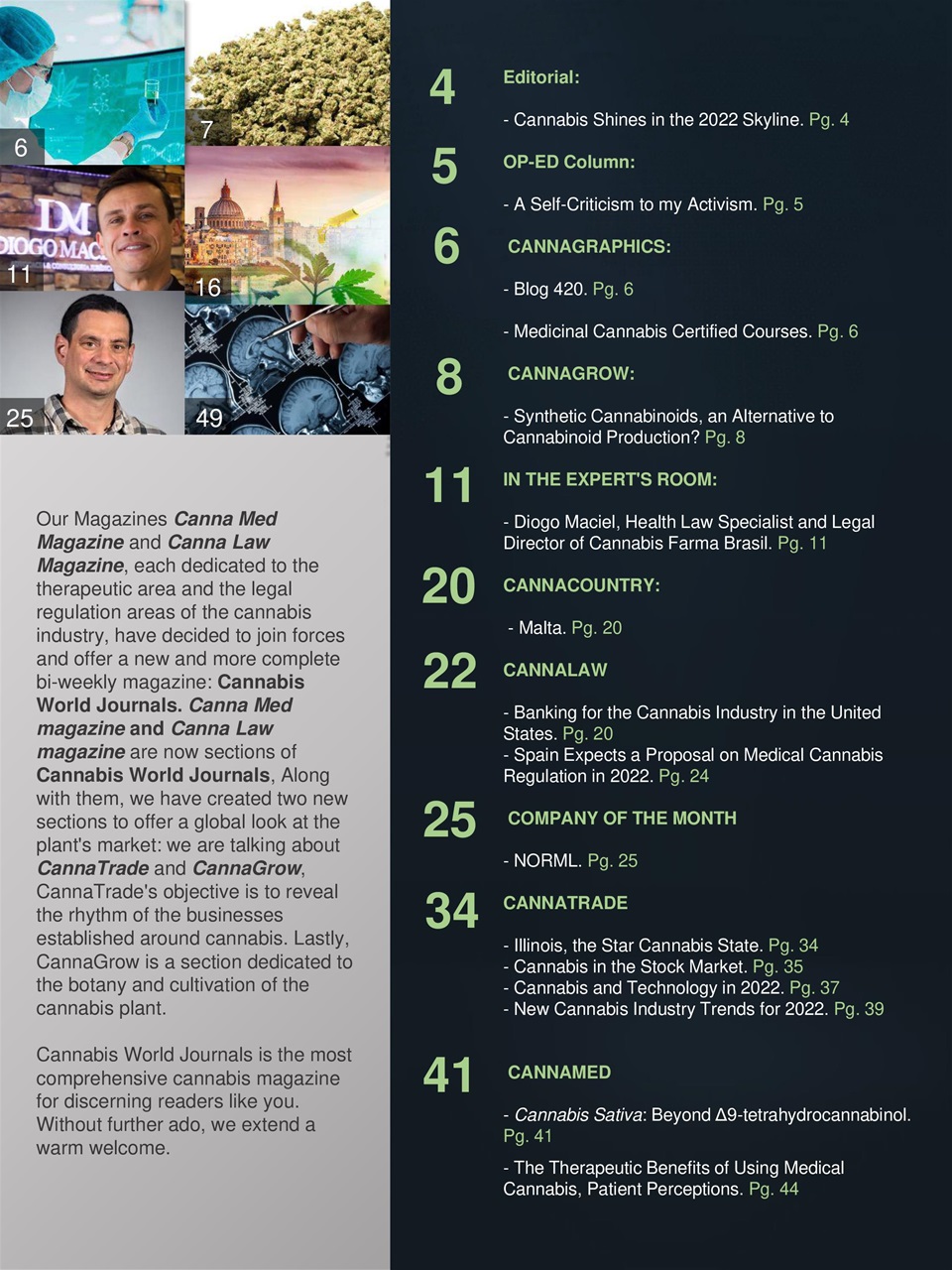 Cannabis World Journals Preview Pages