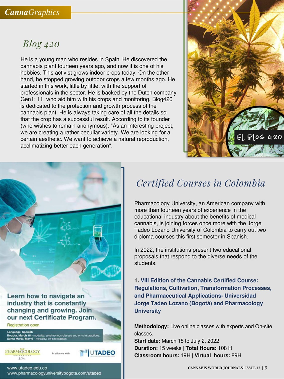 Cannabis World Journals Preview Pages