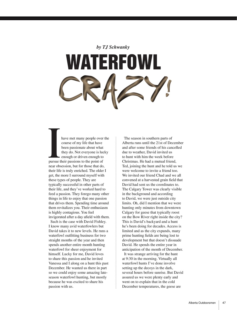 Alberta Outdoors Preview Pages