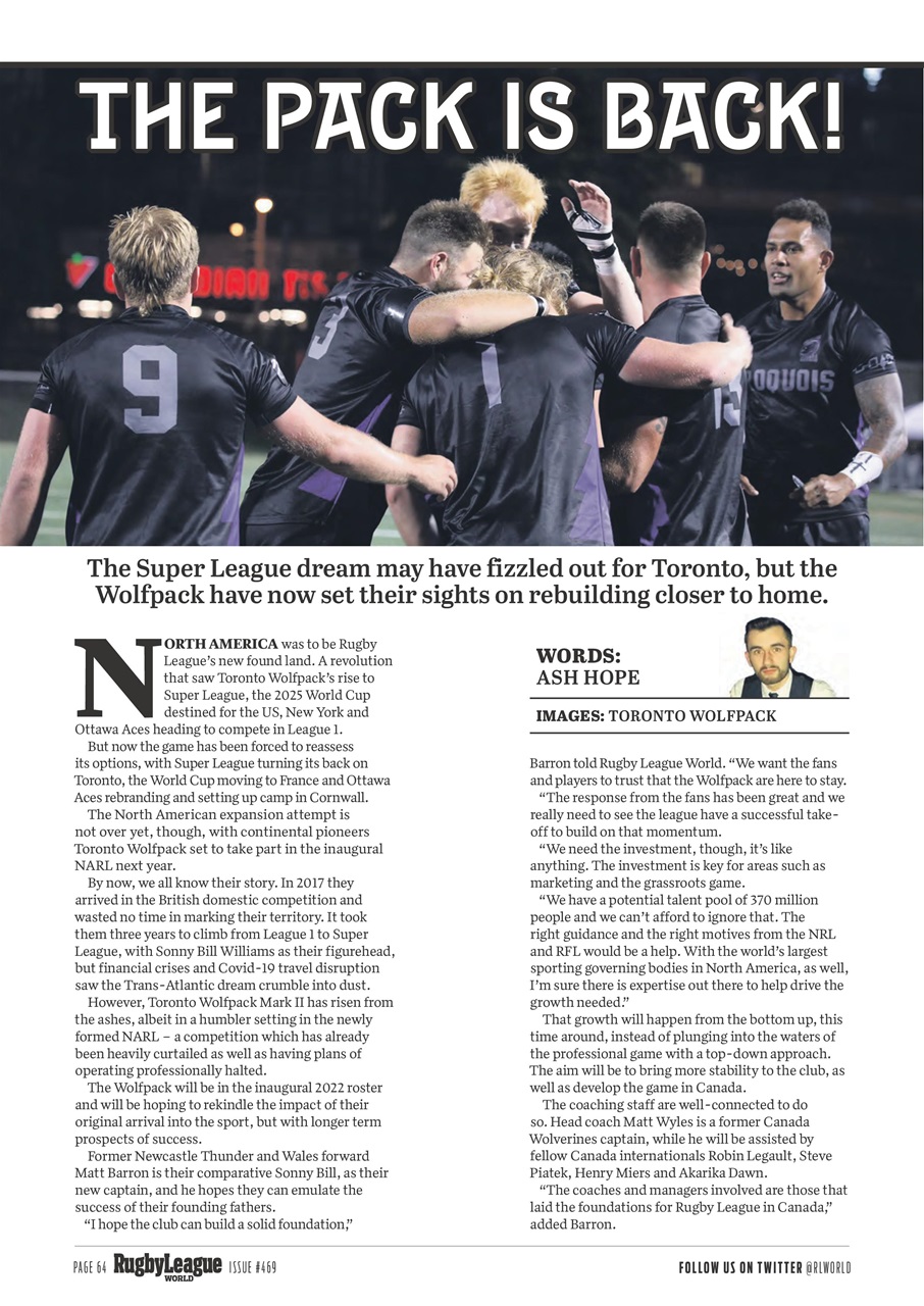 Rugby League World Preview Pages