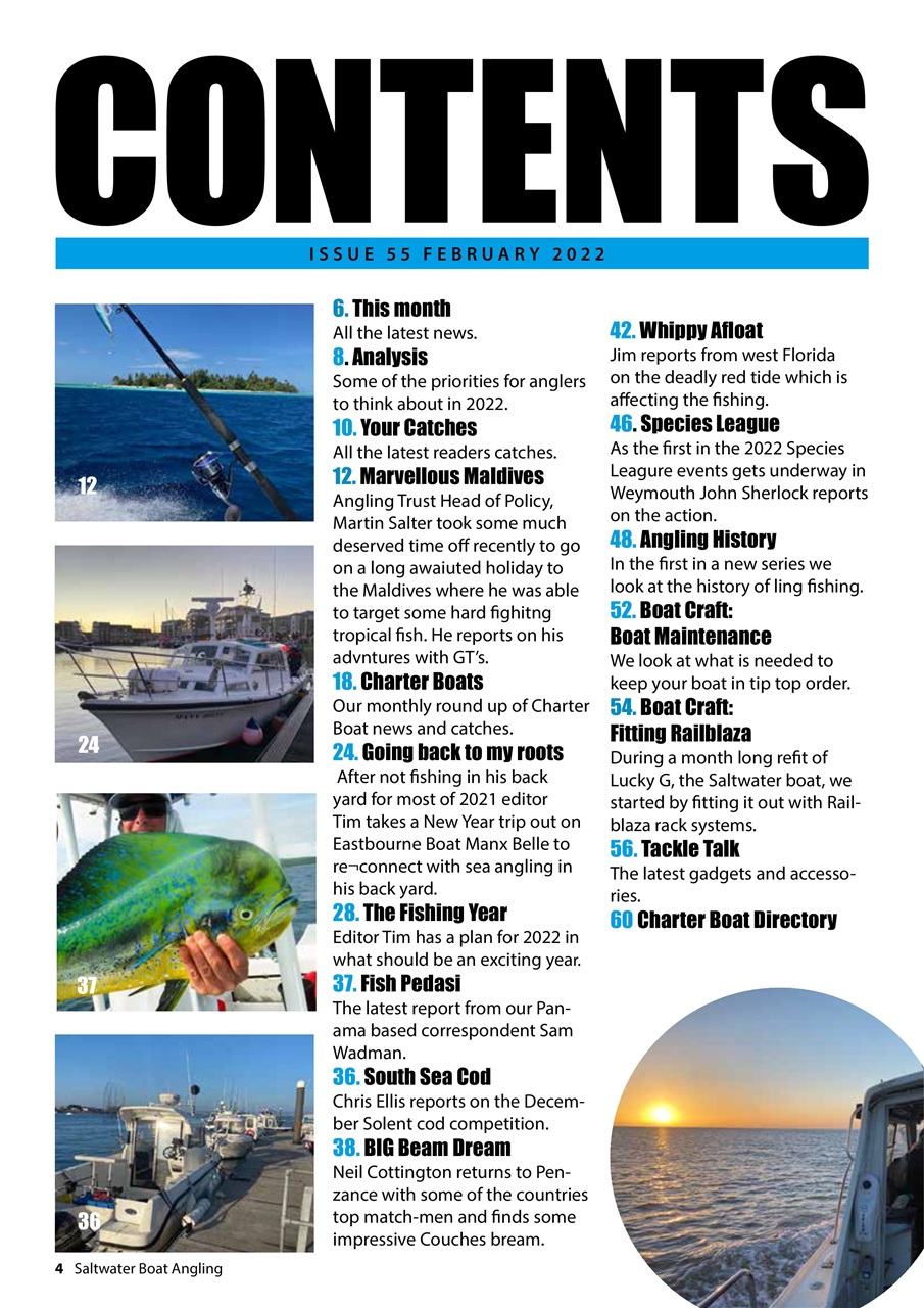 Saltwater Boat Angling Preview Pages