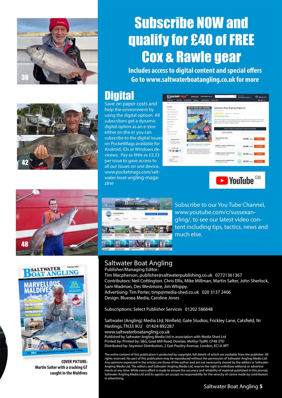 Saltwater Boat Angling Preview Pages