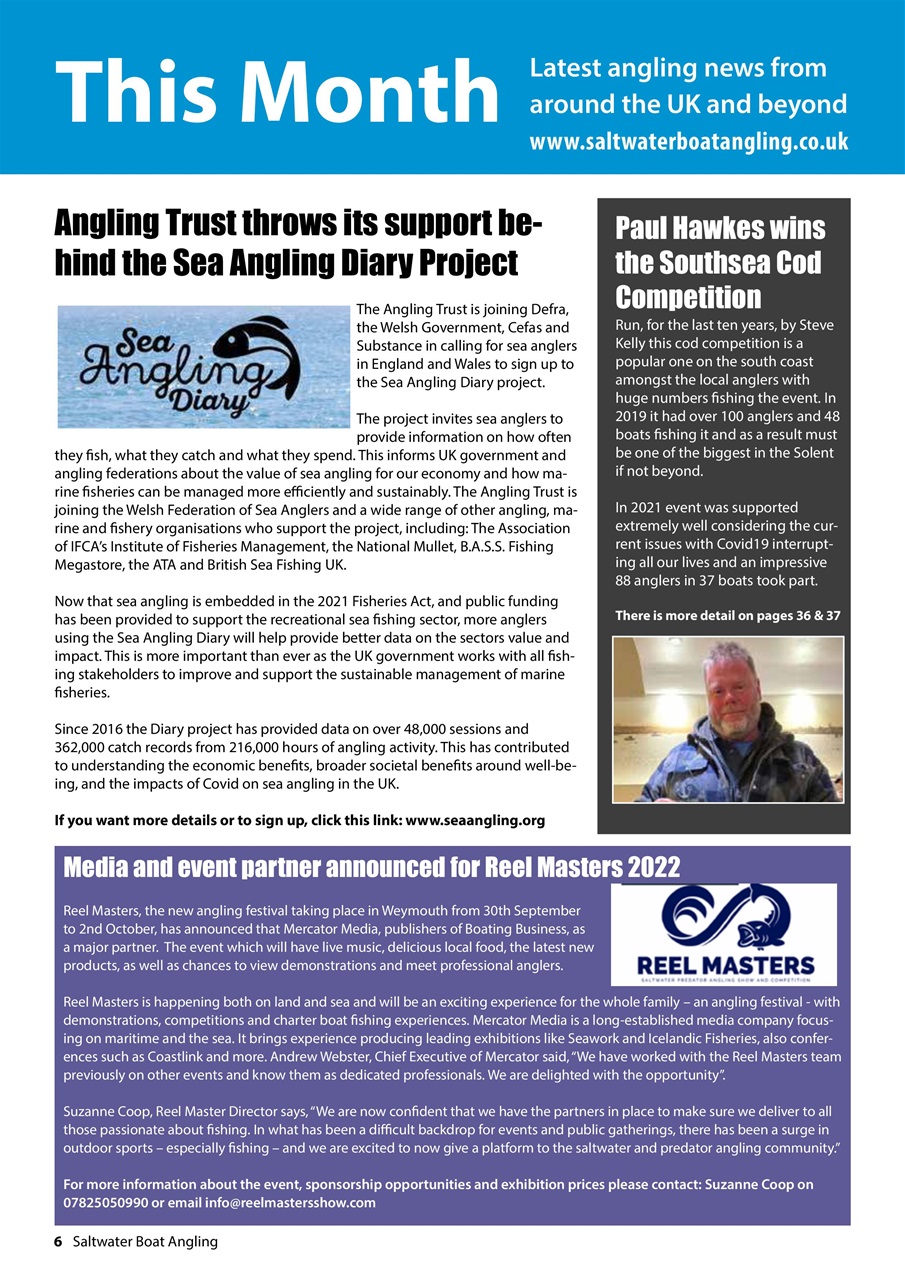 Saltwater Boat Angling Preview Pages