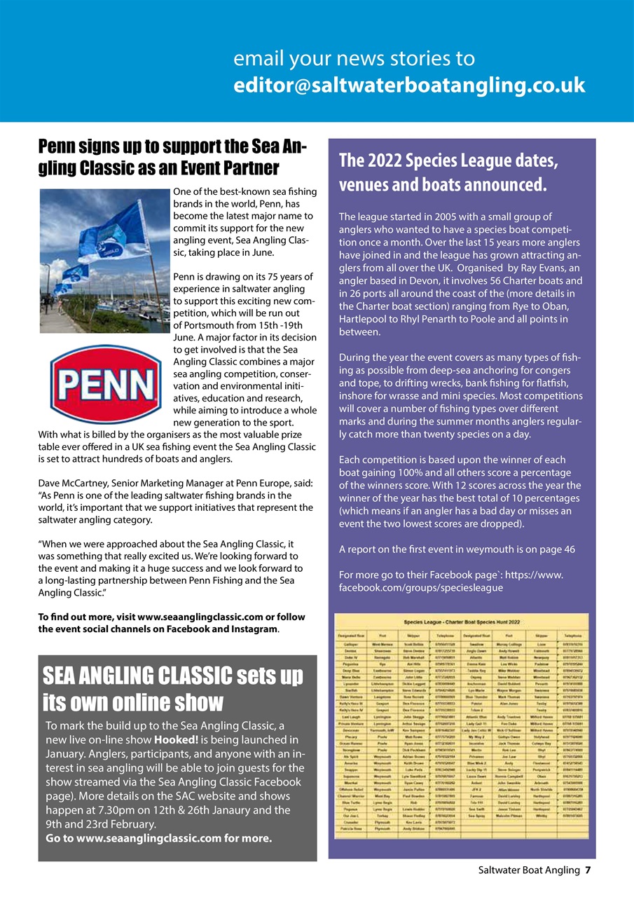 Saltwater Boat Angling Preview Pages