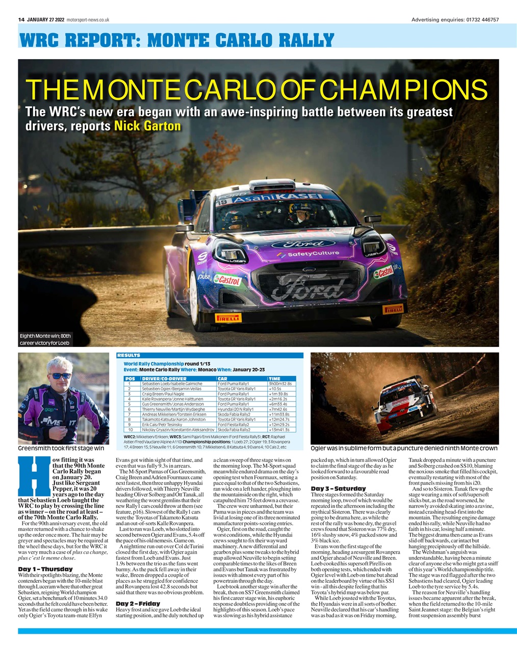 Motorsport News Preview Pages