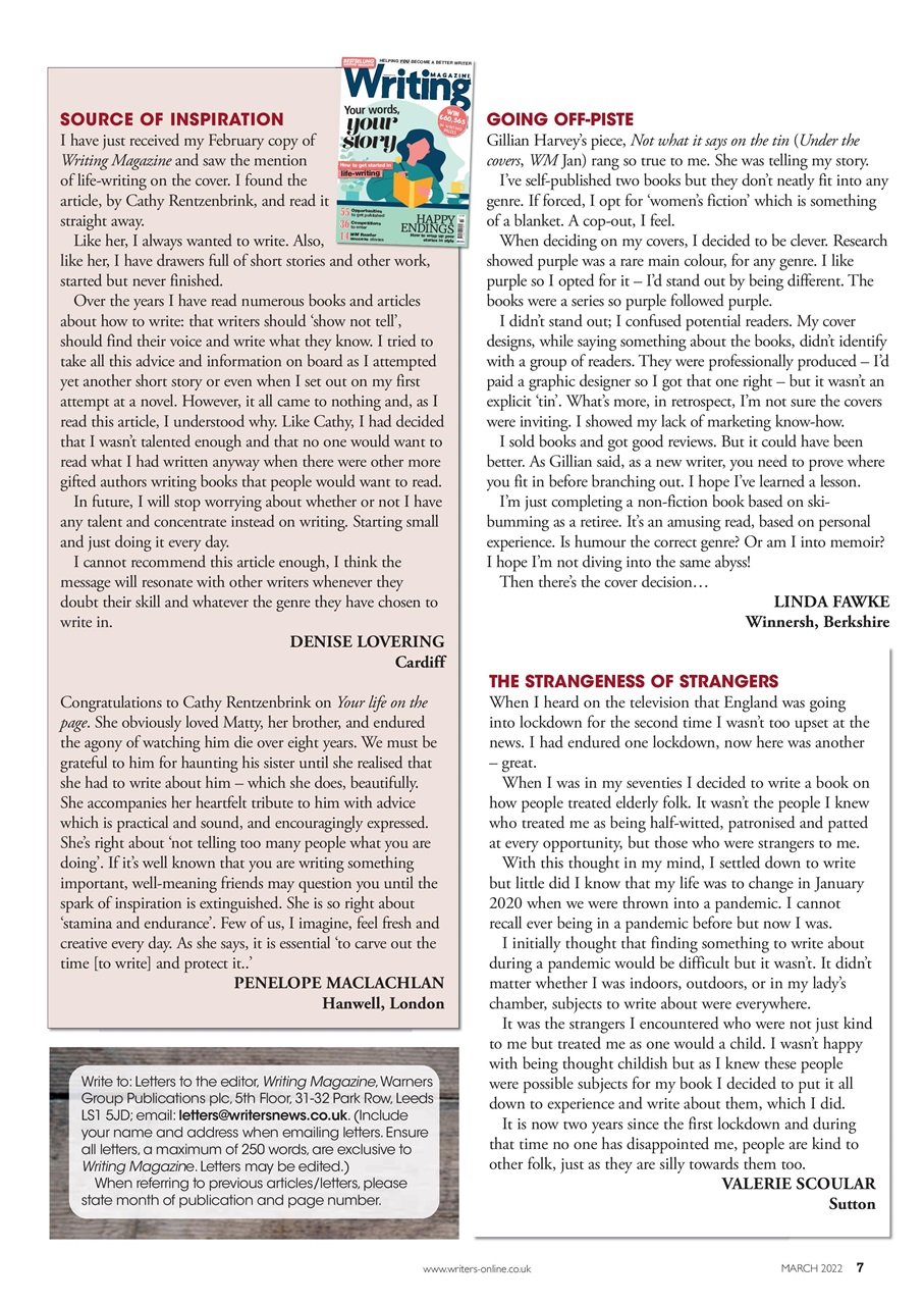 Writing Magazine Preview Pages