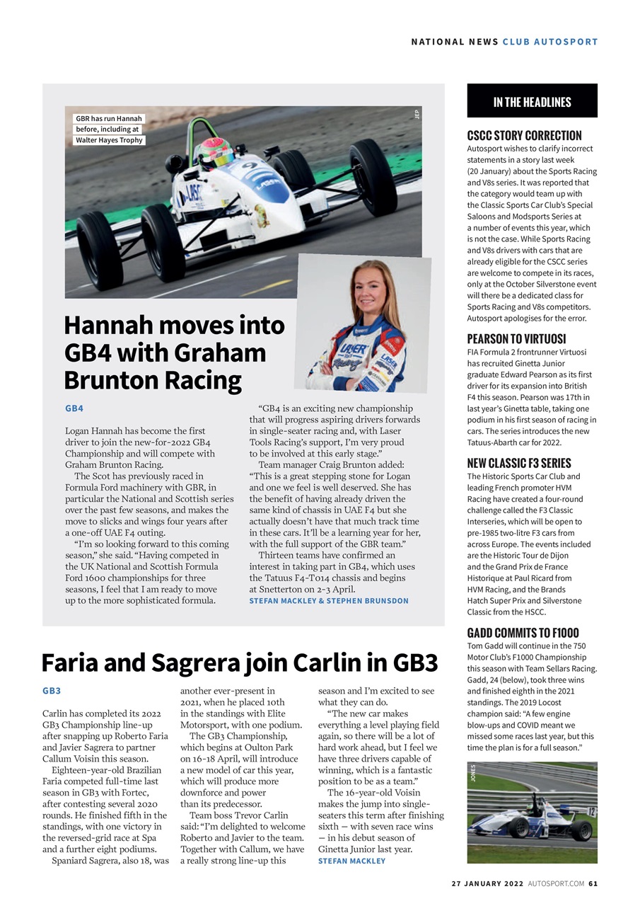 Autosport Preview Pages