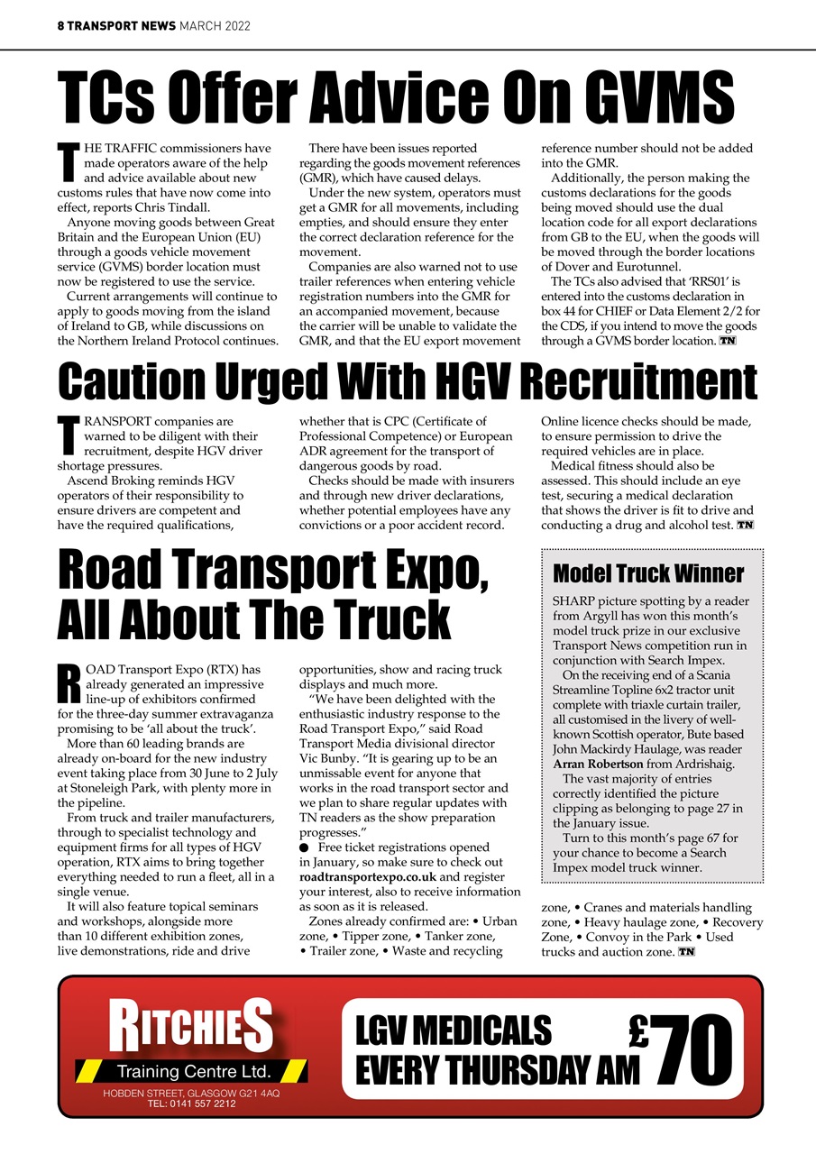Transport News Preview Pages