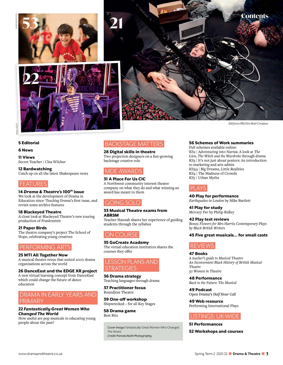 Drama and Theatre Preview Pages