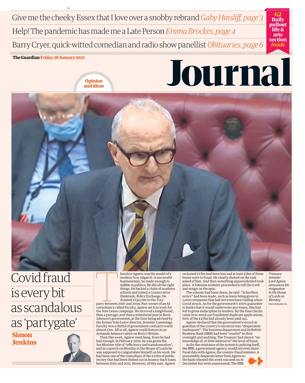 The Guardian Newspaper Preview Pages