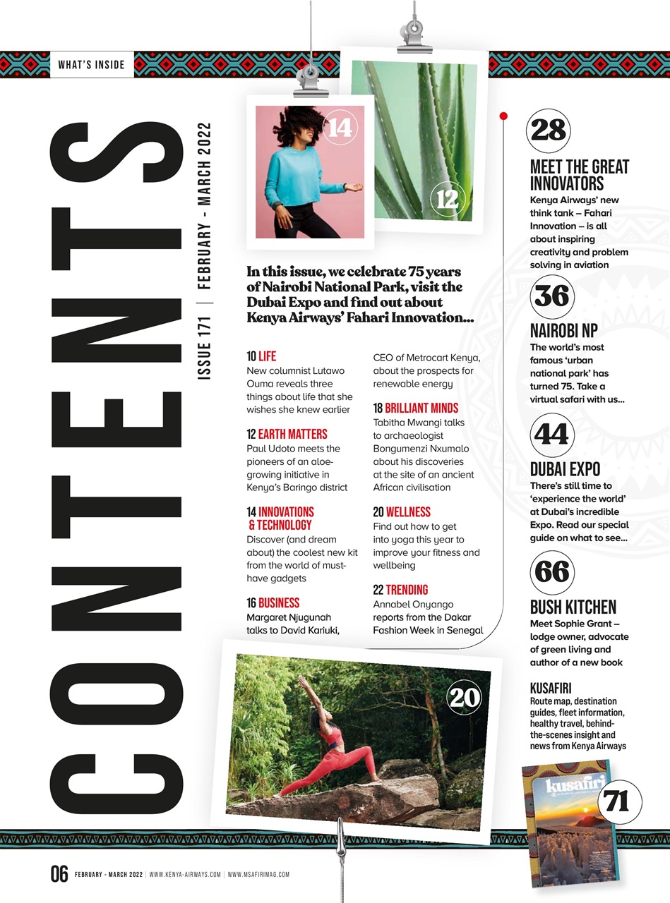 MSAFIRI – Kenya Airways Inflight Preview Pages