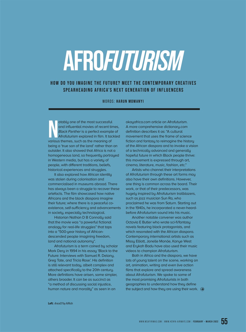 MSAFIRI – Kenya Airways Inflight Preview Pages