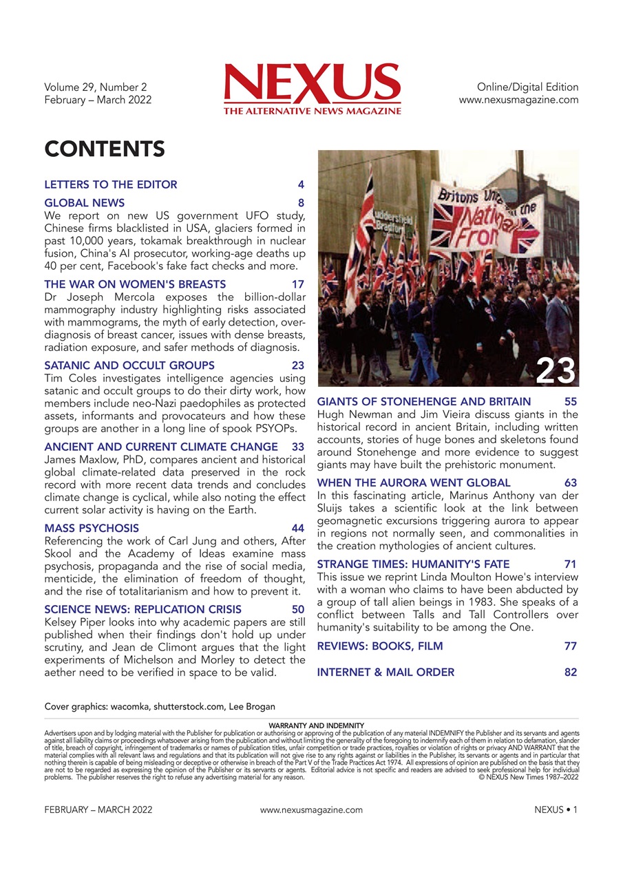 Nexus Magazine Preview Pages