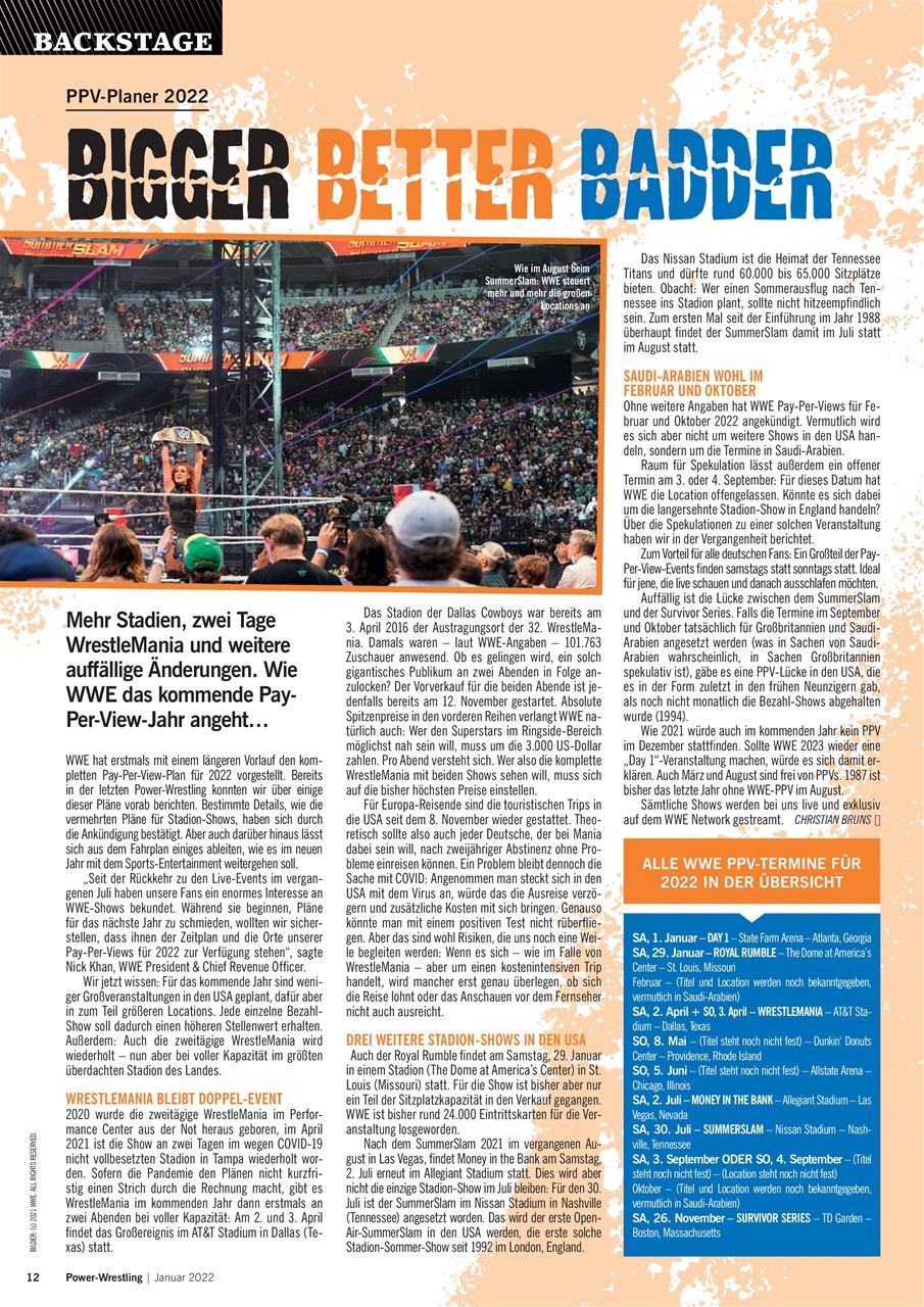 Power-Wrestling Preview Pages