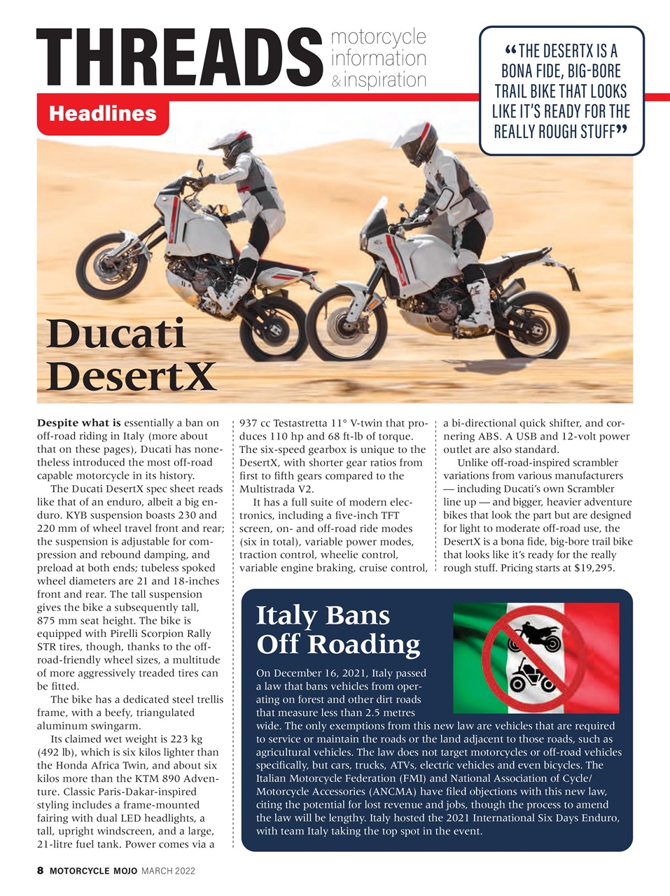Motorcycle Mojo Preview Pages