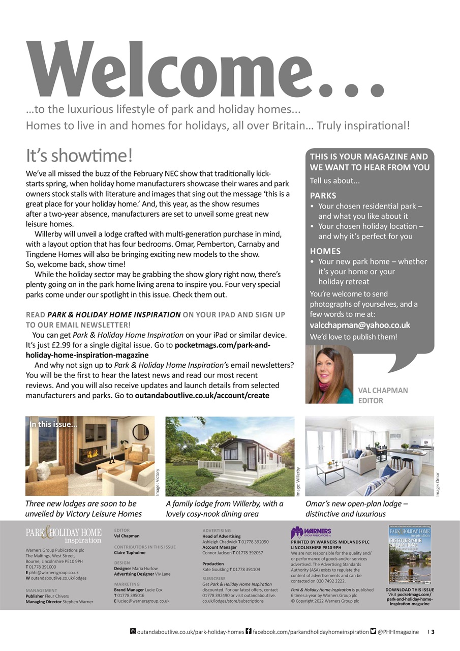Park and Holiday Home Inspiration magazine Preview Pages
