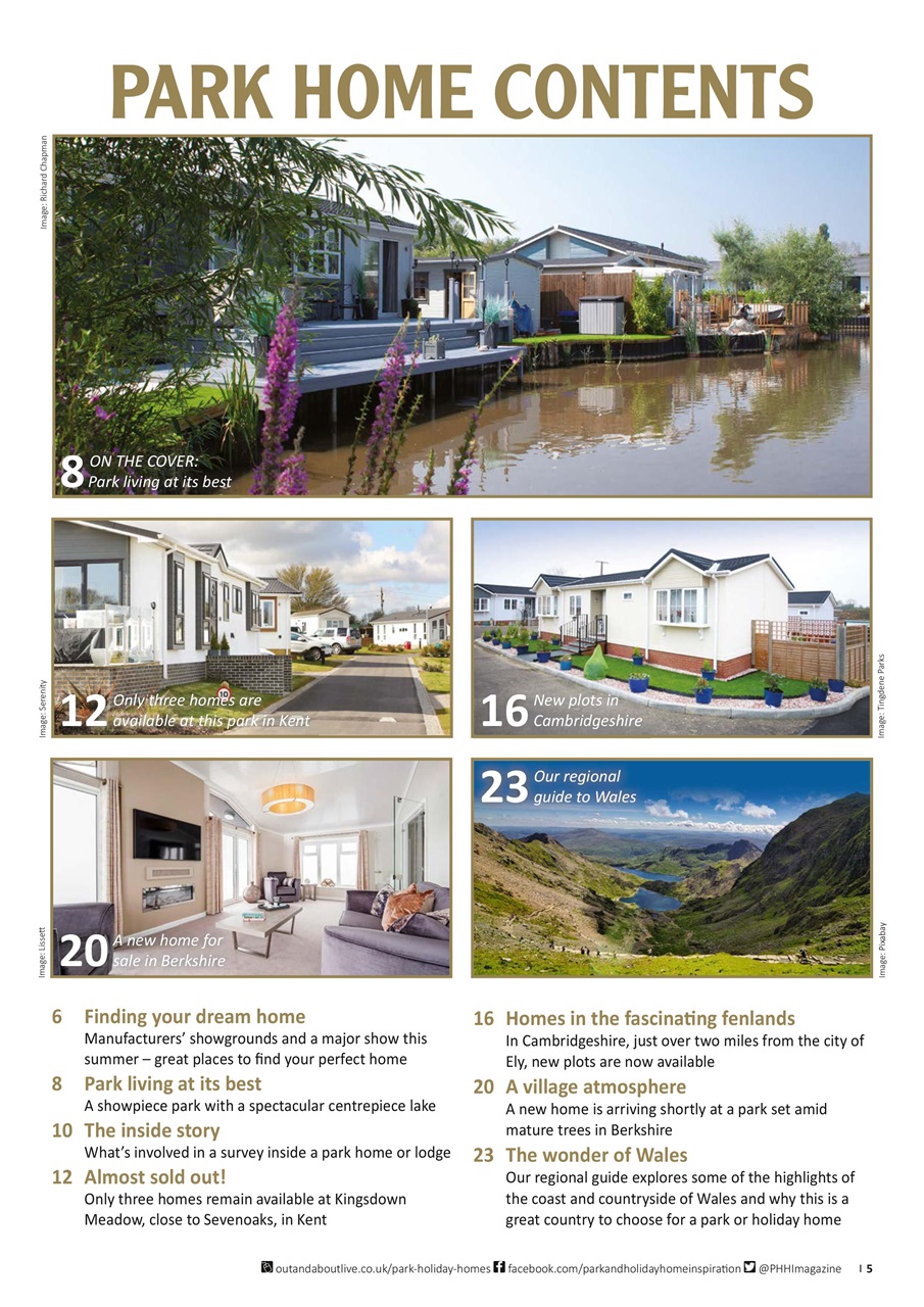 Park and Holiday Home Inspiration magazine Preview Pages