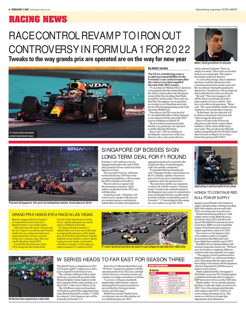 Motorsport News Preview Pages