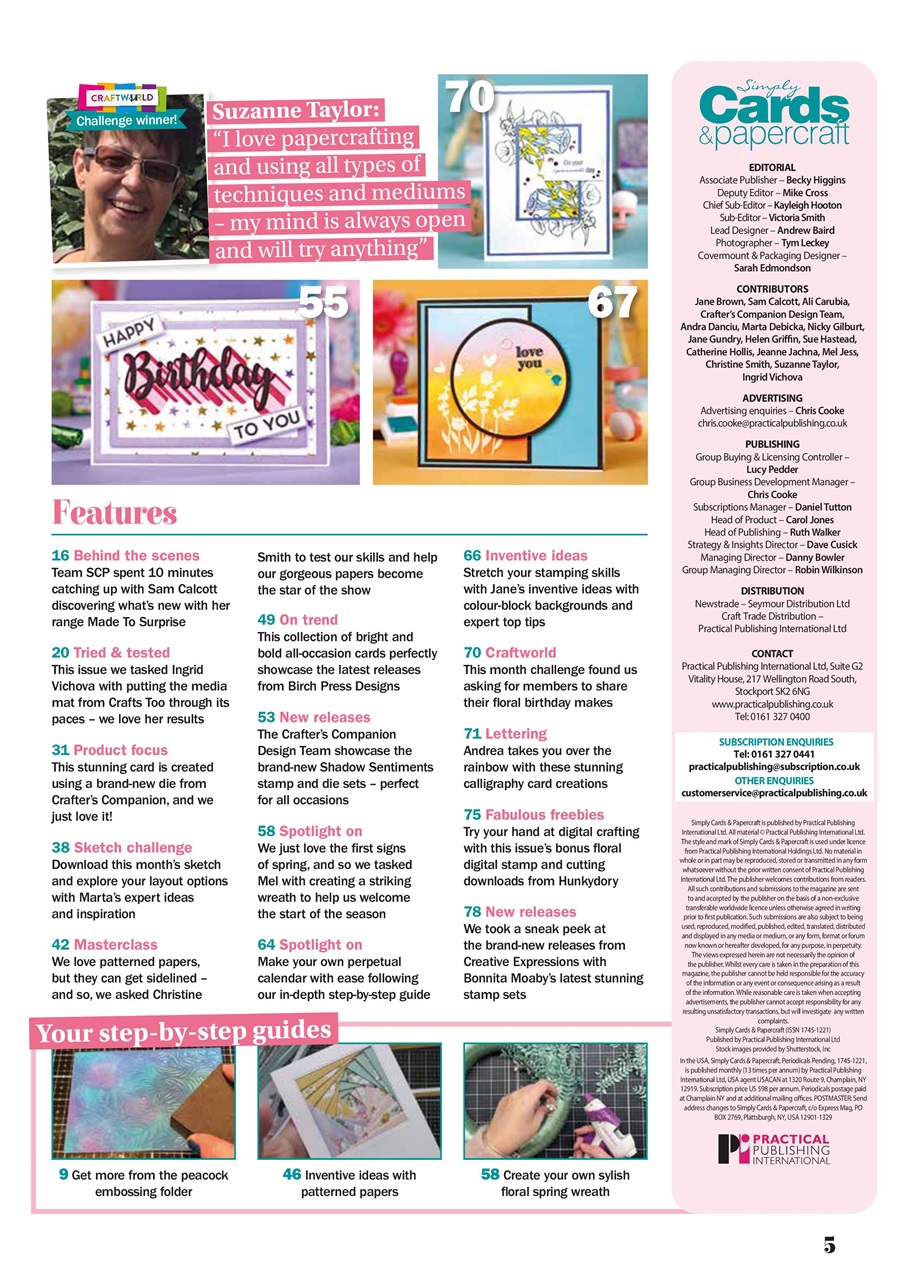 Simply Cards & Papercraft Preview Pages