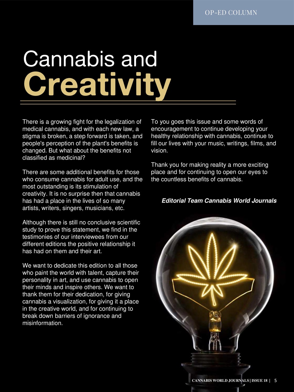 Cannabis World Journals Preview Pages