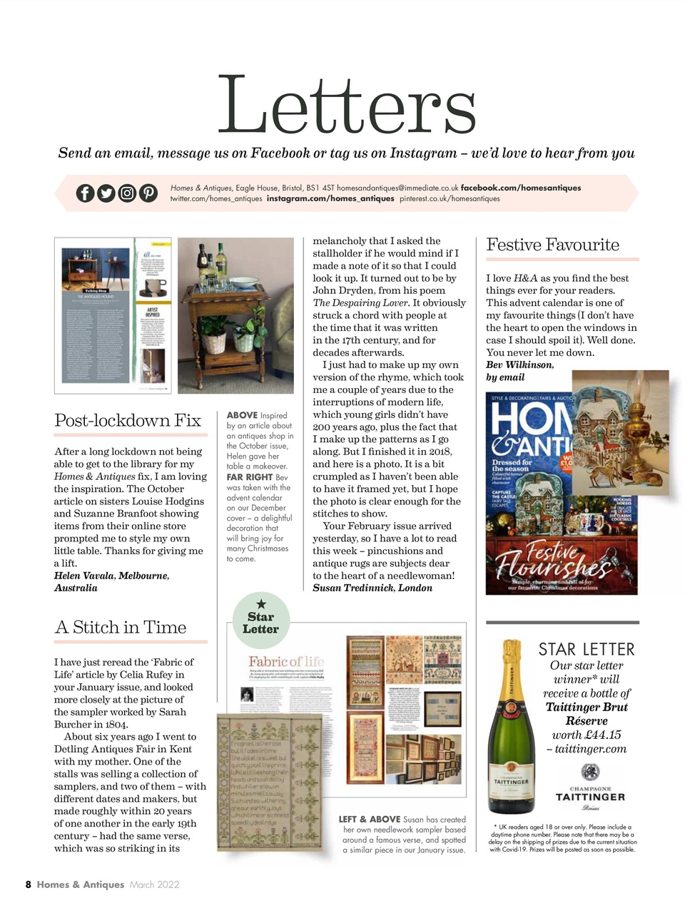 Homes & Antiques Magazine Preview Pages