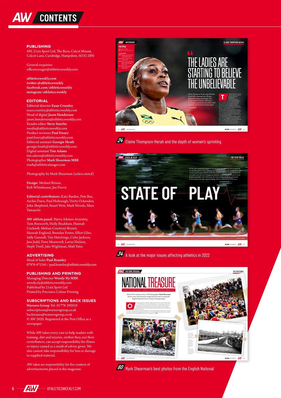 AW – Athletics Weekly Magazine Preview Pages