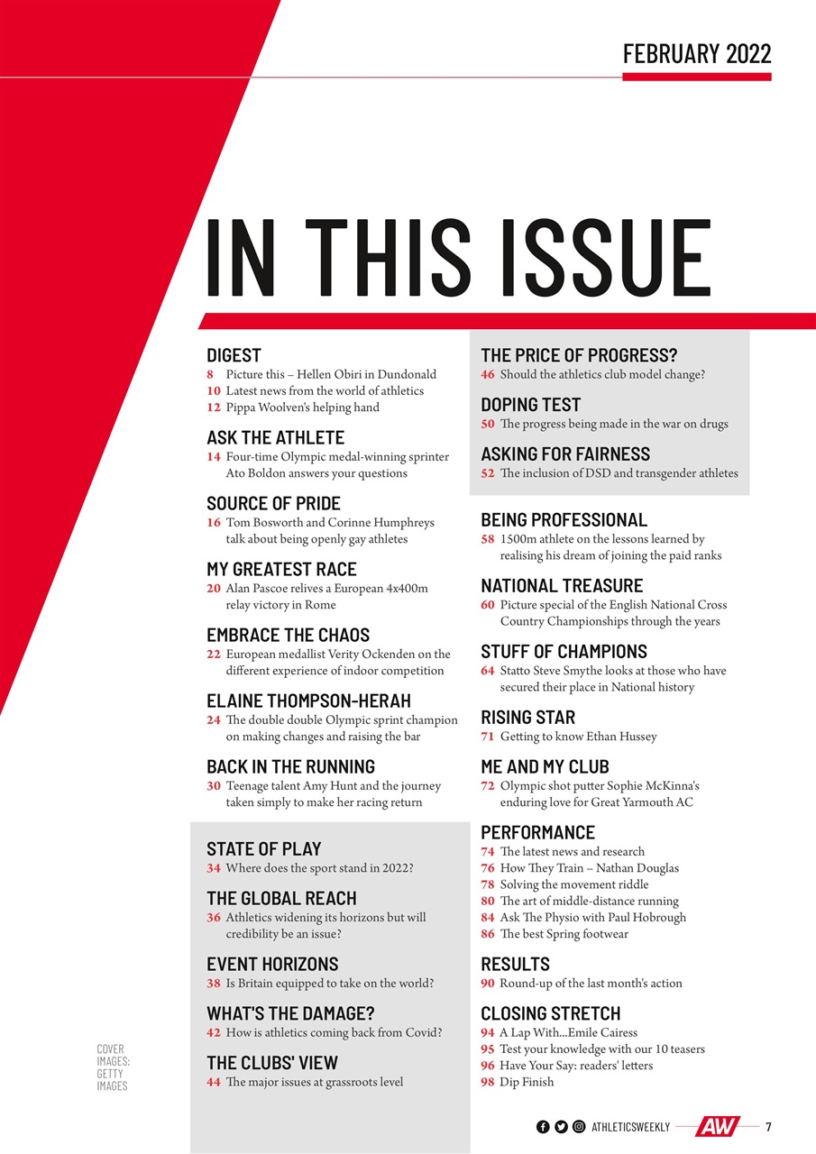 AW – Athletics Weekly Magazine Preview Pages
