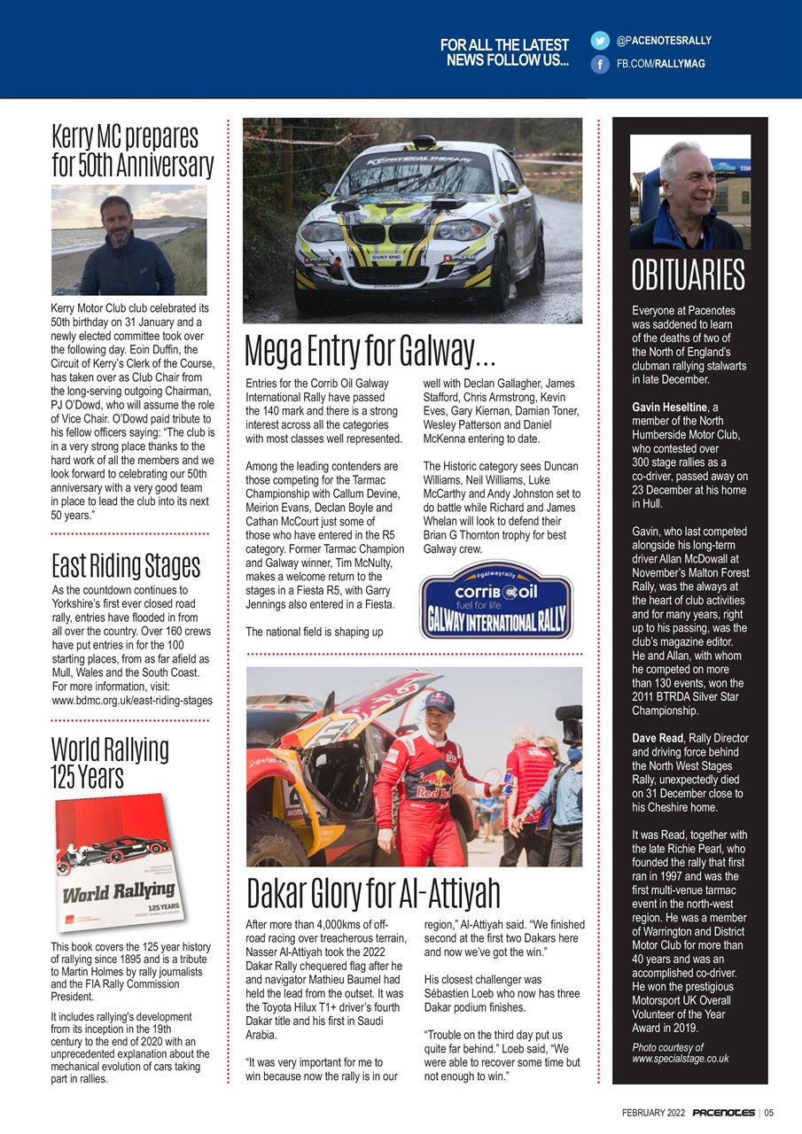 Pacenotes Rally magazine Preview Pages
