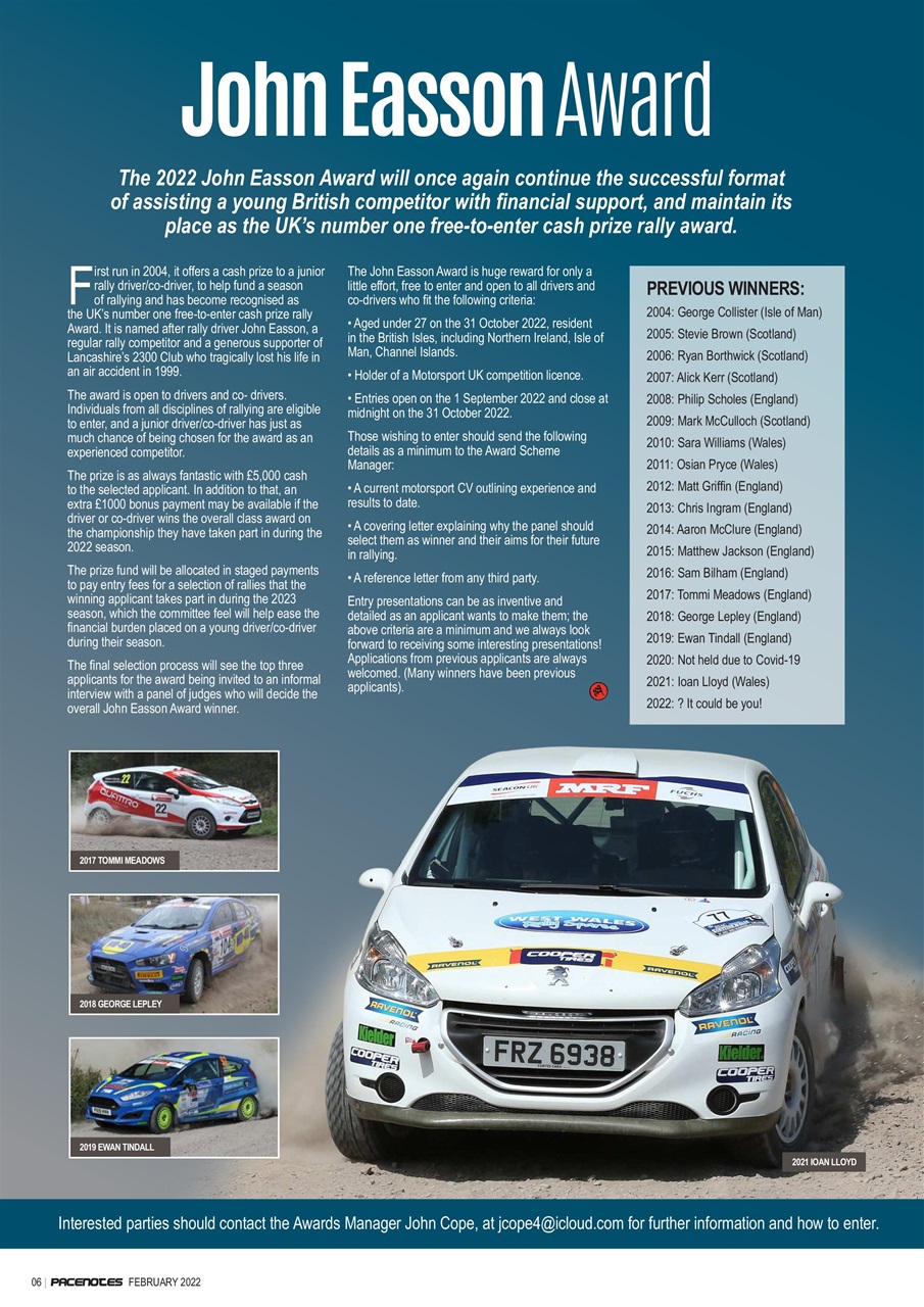 Pacenotes Rally magazine Preview Pages