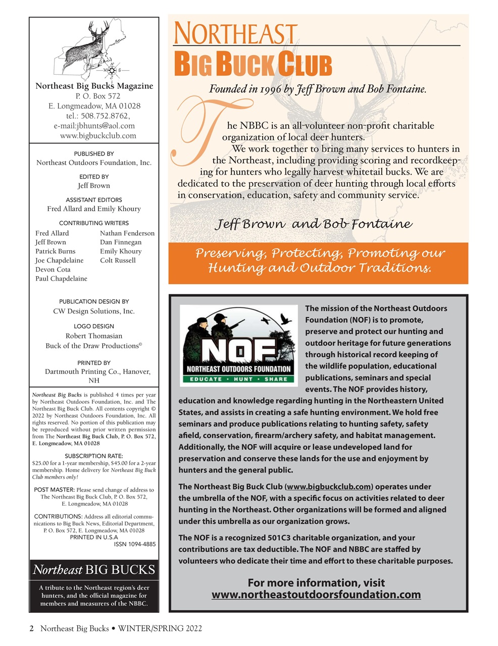 Northeast Big Bucks Preview Pages