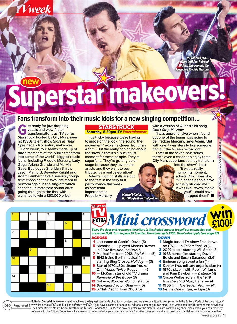 What's on TV Preview Pages