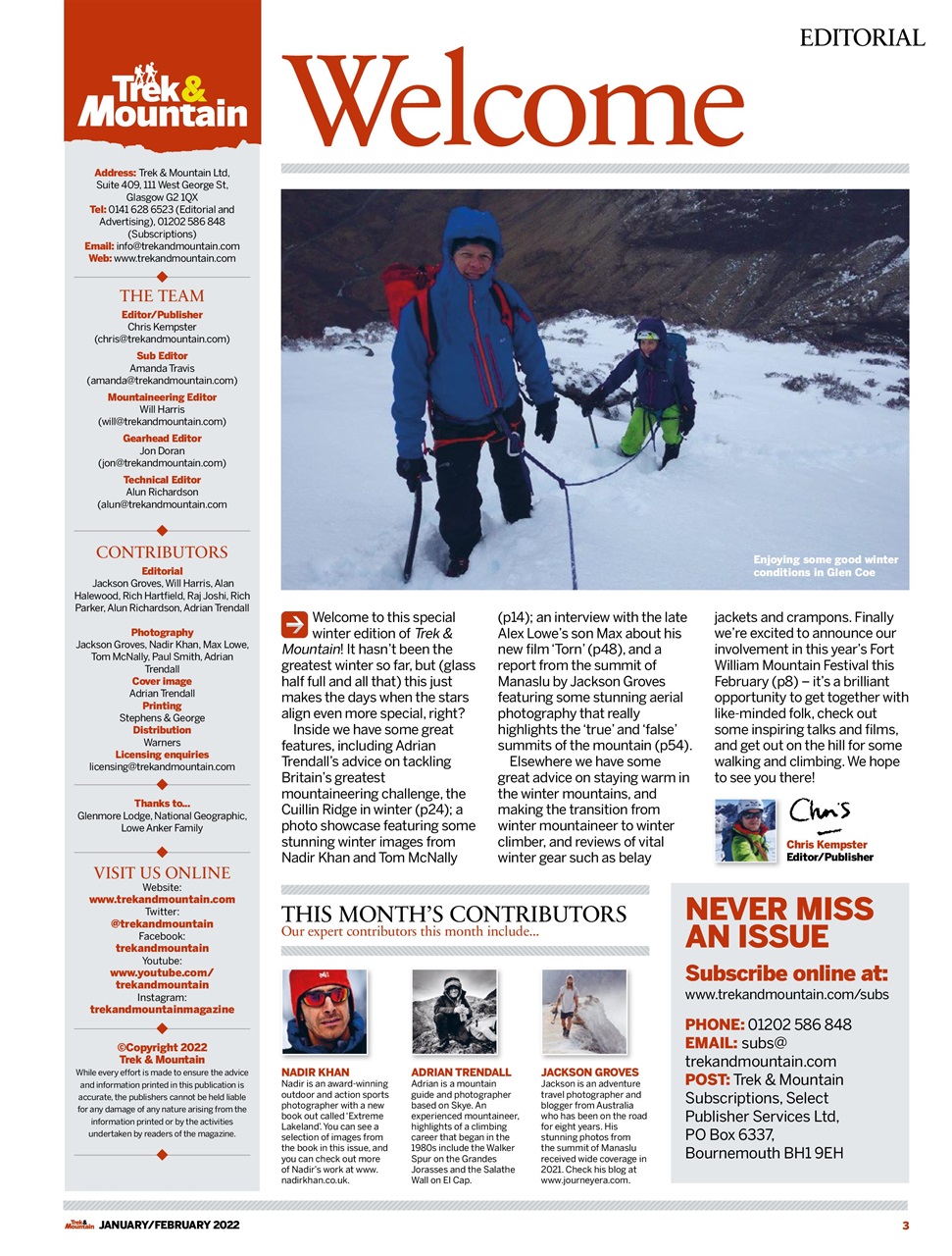 Trek & Mountain Magazine Preview Pages