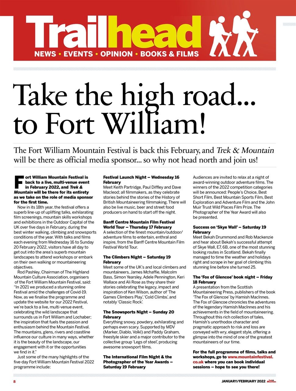 Trek & Mountain Magazine Preview Pages